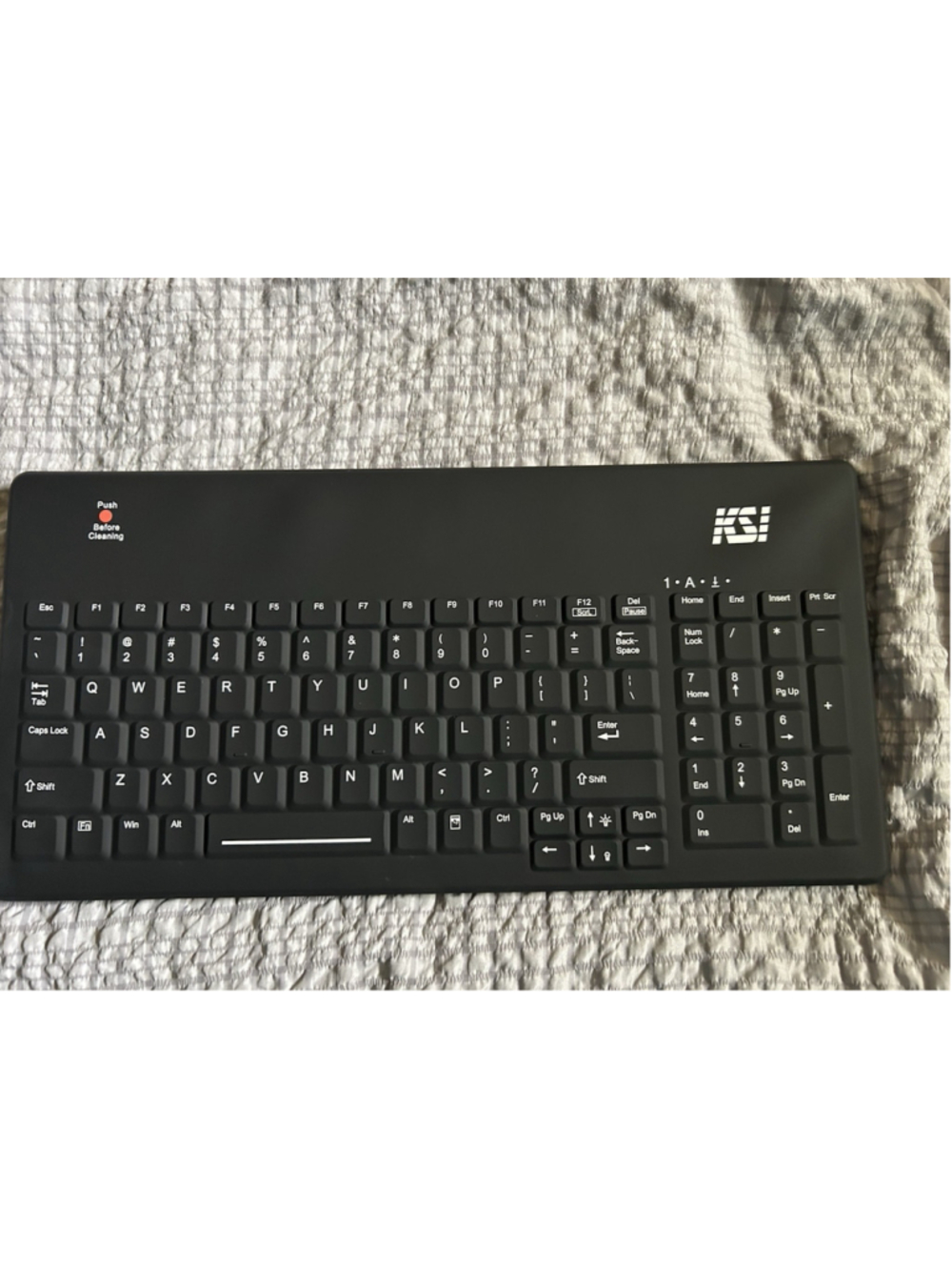 Key Source International KSI-1801 Black Backlit Keyboard Side Numbers